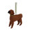 Hand Knit Alpaca Christmas Ornament Rhodesian Ridgeback Dog Hanging figurine
