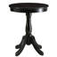 Table d'appoint noire avec piédestal tourné-1033471922