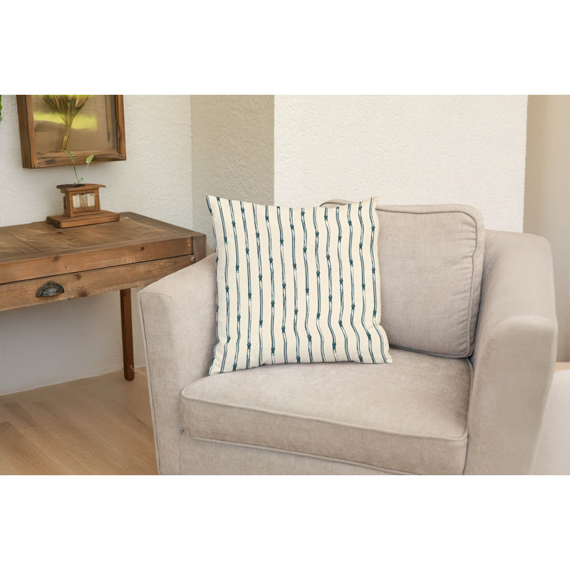 Coussin décoratif en bambou, Turquoise poudreux