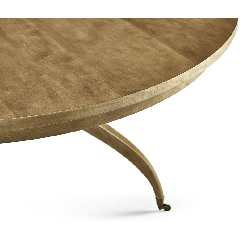 Solar Round Walnut Wood Dining Table, Cherry
