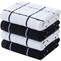 Carlo Lamperti Italy | Premium European Kitchen Hand Towels 27x22 (Pack of 4) | Terry Towels - Recycled Cotton & Polyester | Sustainable Collection