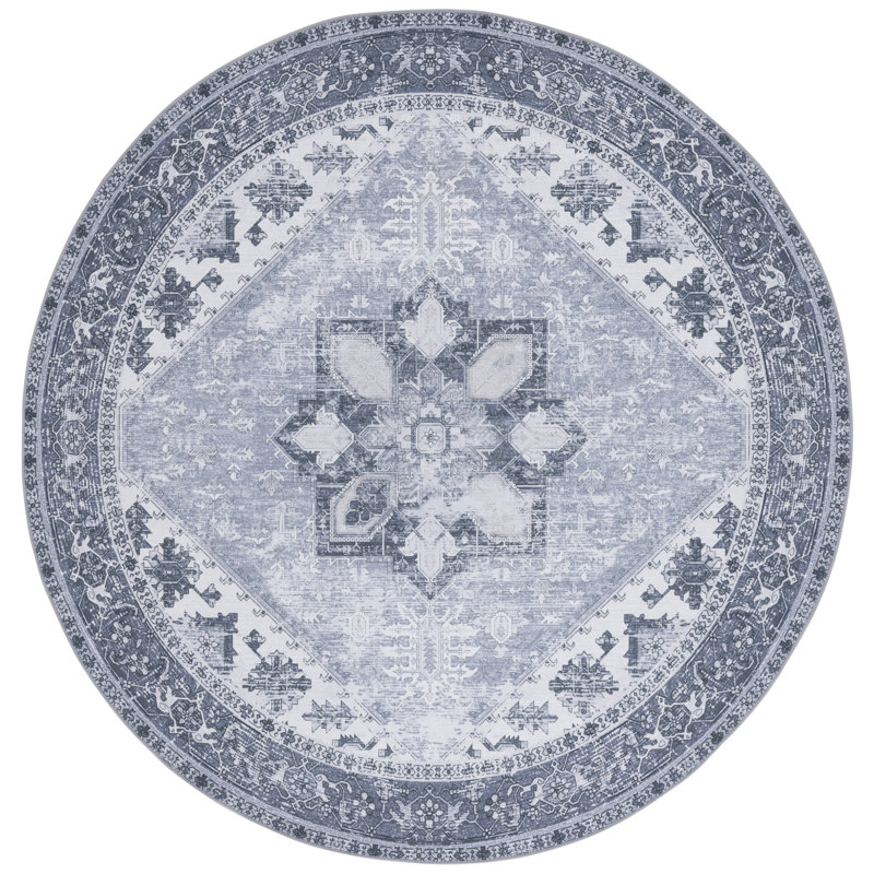 Mubarik Performance Machine Washable Oriental Rug, Square 8'