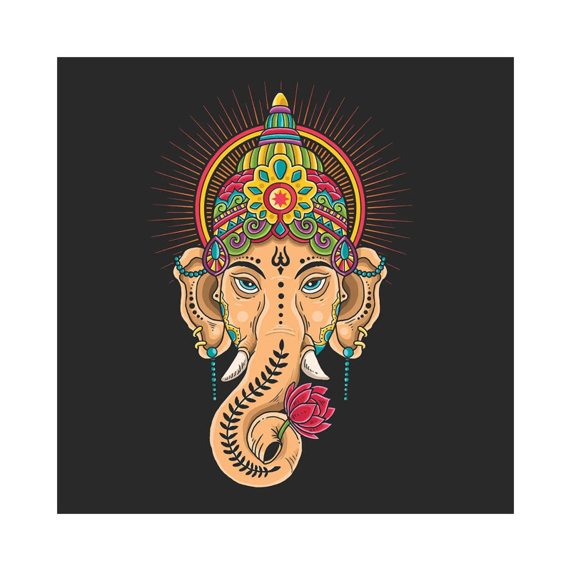 God Shiva Tibetan Motive by Art Mirano - Wrapped Canvas Print, 93.98cm H x 93.98cm W x 1.91cm D