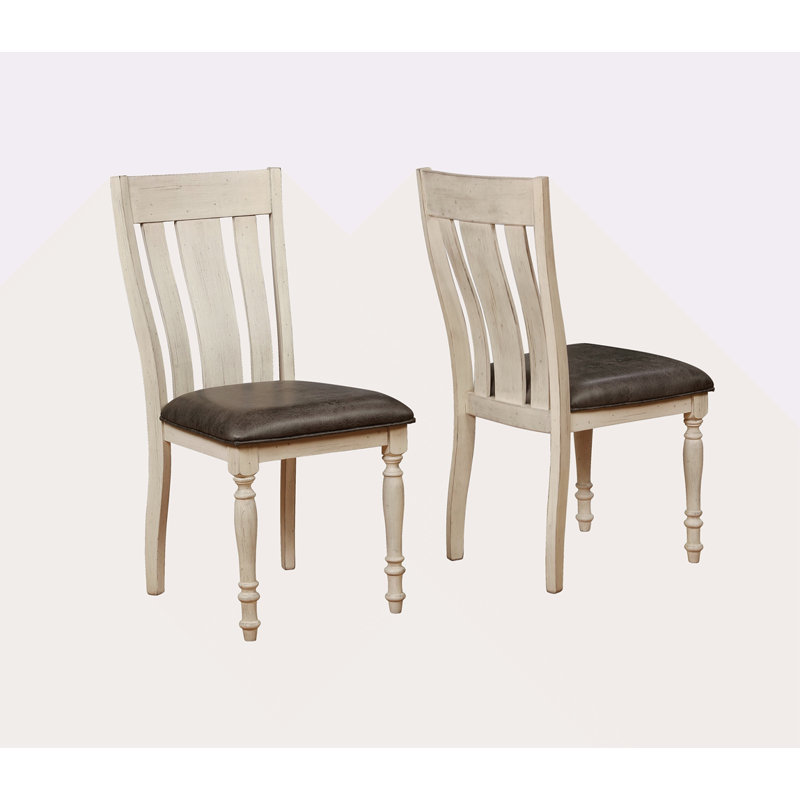 Ensemble de 2 chaises en chêne patiné