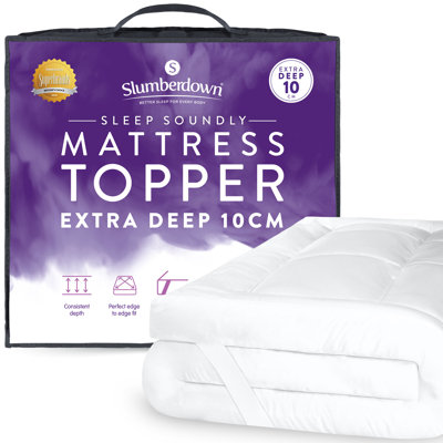 Sleep Soundly Extra Deep 10cm Mattress Topper – Ultra Plush Comfort, Breathable & Supportive Sleep Enhancer