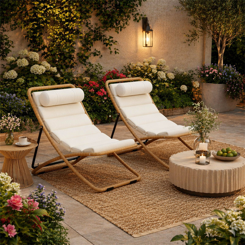 Chaise pliante d'extérieur 2 pièces TREXM