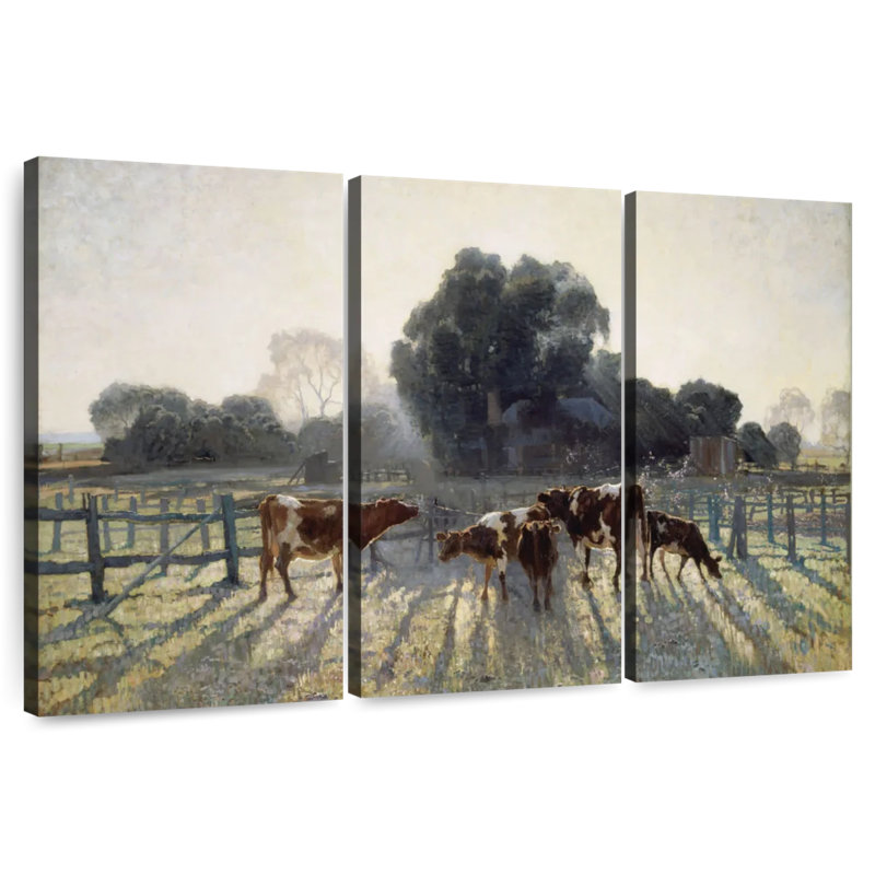 Brampt Pasture Grazing Cows, 28" H x 45" W