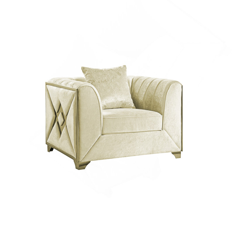 Chaise moderne en bois crème, Crème