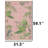Pink Tropical Lattice & Leaf Print Area Rug