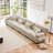 4-Seater Sectional Sofa Modular Deep Seat Chenille Couch, Comfy Upholstered Living Room Furniture In Light Coffee-1212065700
