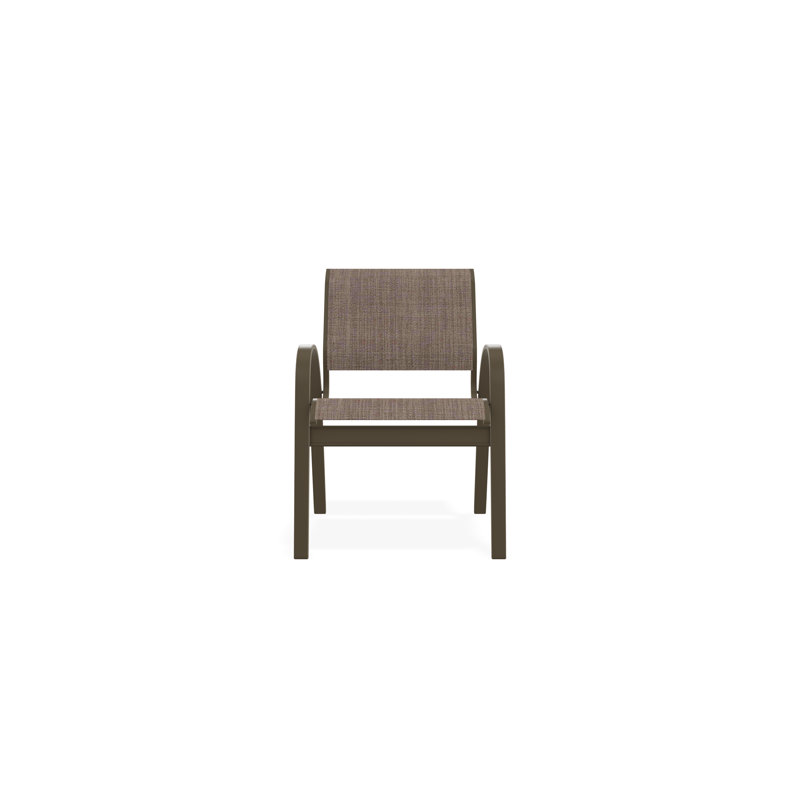 Aruba II Outdoor Dining Chair, Beachwood, Augustine Fennel Sunbrella®