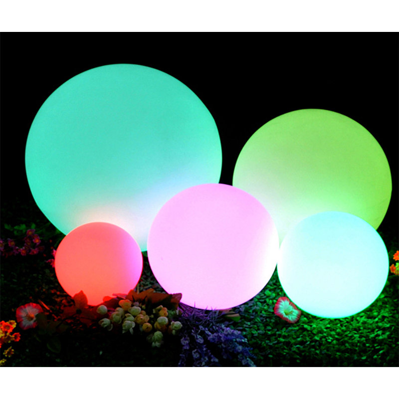 Beklabito Battery Powered Integrated LED Color Changing Outdoor Floating Light, 16" H x 16" W x 16" D