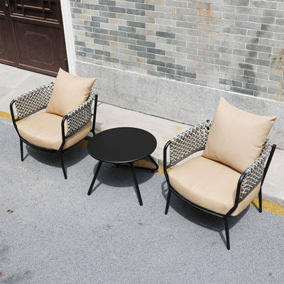 Luena 2 - Person Patio Conversation Set with Cushions