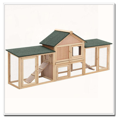 Cage à lapins en bois pour l'extérieur