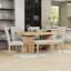 Ensemble de table de salle à manger 6 pièces avec table à tréteaux extensible, chaises rembourrées, banc et rallonge amovible-129444128