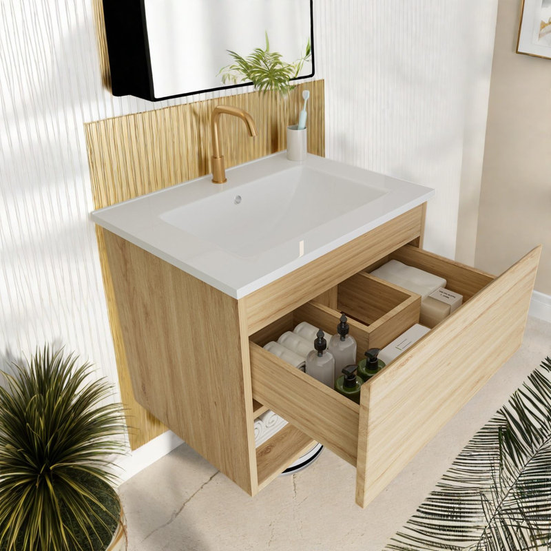 Meuble-lavabo moderne (avec meuble-lavabo et lavabo) avec rangement