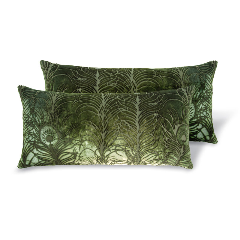 Mini Velvet Rectangle Pillow Cover & Insert, Evergreen