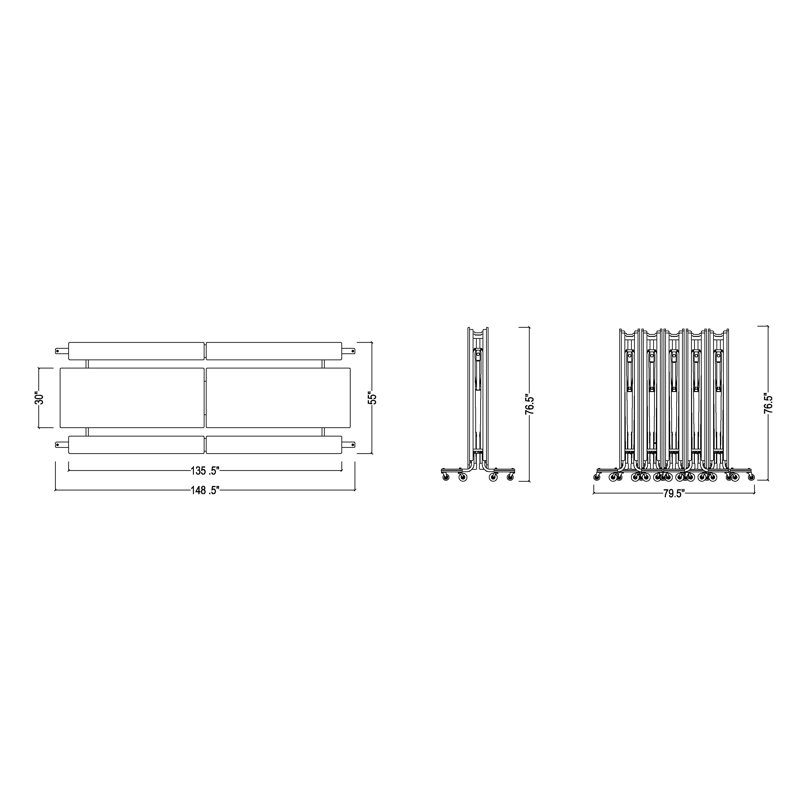 Fusion Maple 145'' Industrial Folding Bench Cafeteria Table