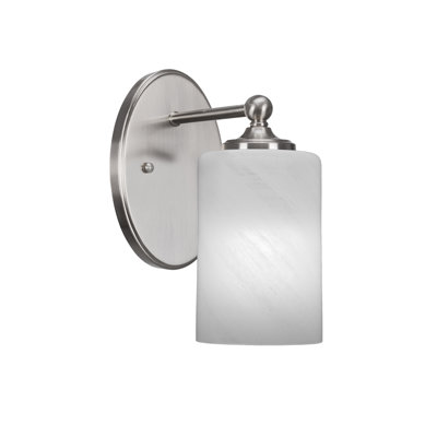 Capri Wall Sconce Shown With 4" White Marble Glass