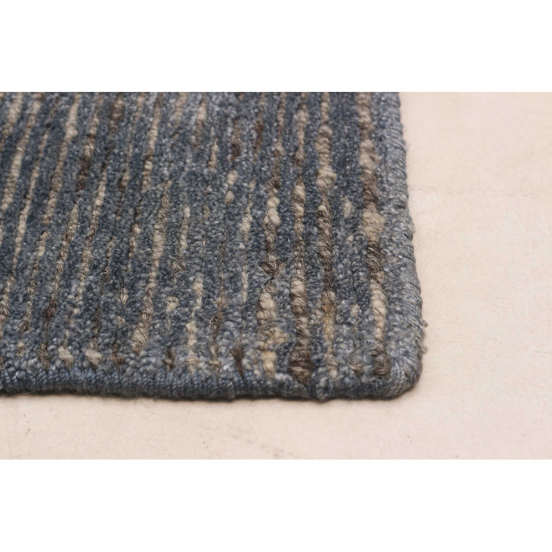 Tapis gris Loreto noué à la main unique 10 pi 0 po x 13 pi 10 po