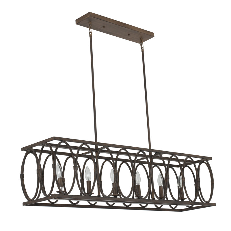 Luminaire suspendu linéaire à 6 lumières pour îlot de cuisine Stenberg