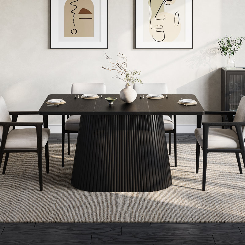 59”  Rectangular Dining Table For 4-6,  Kitchen Dining Room Table