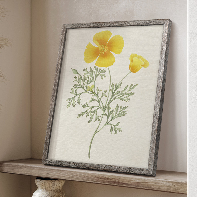 «Flowers of the Seasons», reproduction encadrée en bois massif, H 11 po x l 9 po