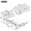 Lit escamotable pliant - 49,6 po, gris foncé, surface de couchage confortable, lin, espace pour 49,6 po gris avec assemblage facile, espace, matelas à mémoire de forme, design-1261562297