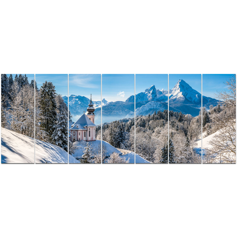 «Winter in the Bavarian Alpes», reproduction de photo à multiples images sur toile