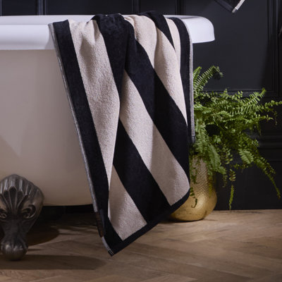 Laurence Llewelyn-Bowen Festivo Stripe Towel Black
