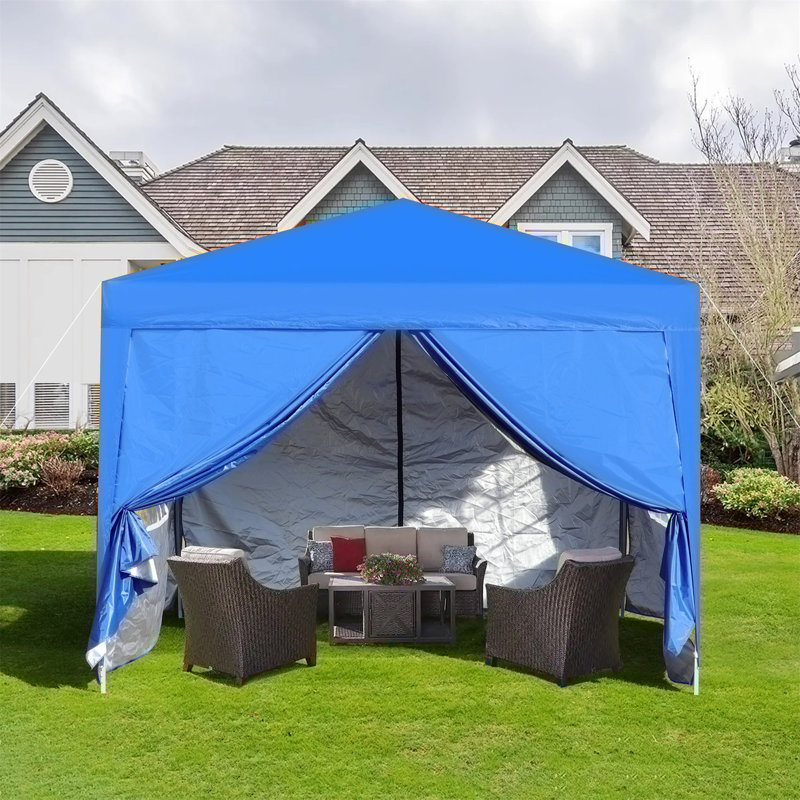 Tente de pavillon d'extérieur escamotable d'extérieur avec fermeture à glissière et fenêtres