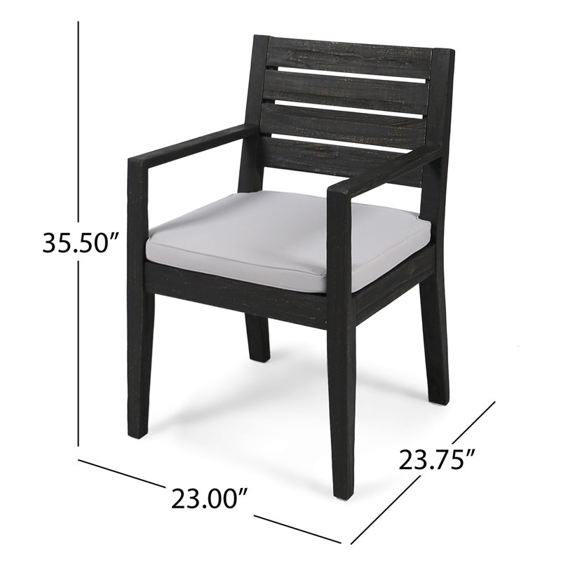 Paire de chaises de salle à manger, gris foncé - construction en bois avec pieds fuselés et coussins d'eau, coussins d'assise élégants, fusion confort et élégance