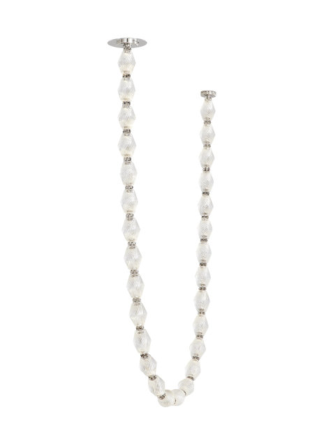 Collier 240 Chandelier, 89.7" H x 2" W x 2" D, Polished Nickel, 2700K