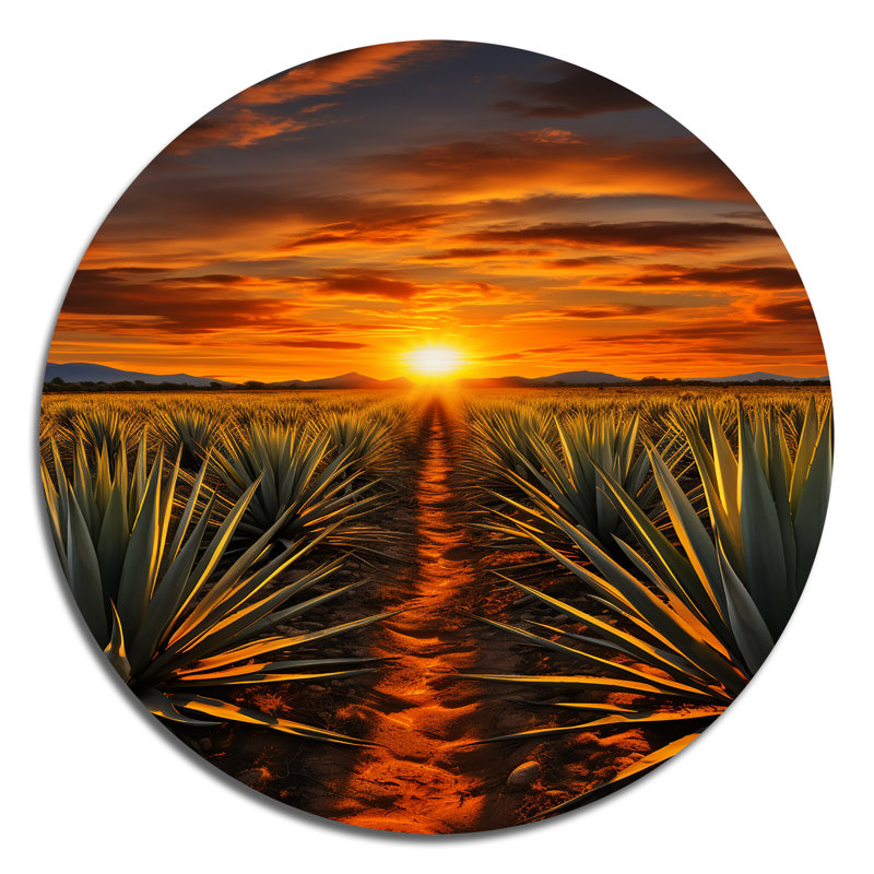 Melisande - Art rond en métal, H 16 po x l 16 po
