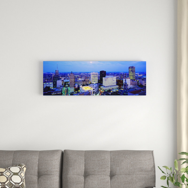 «Evening, Buffalo, New York State», reproduction de photo sur toile, H 16 po x l 48 po x P 1,5 po, Toile tendue