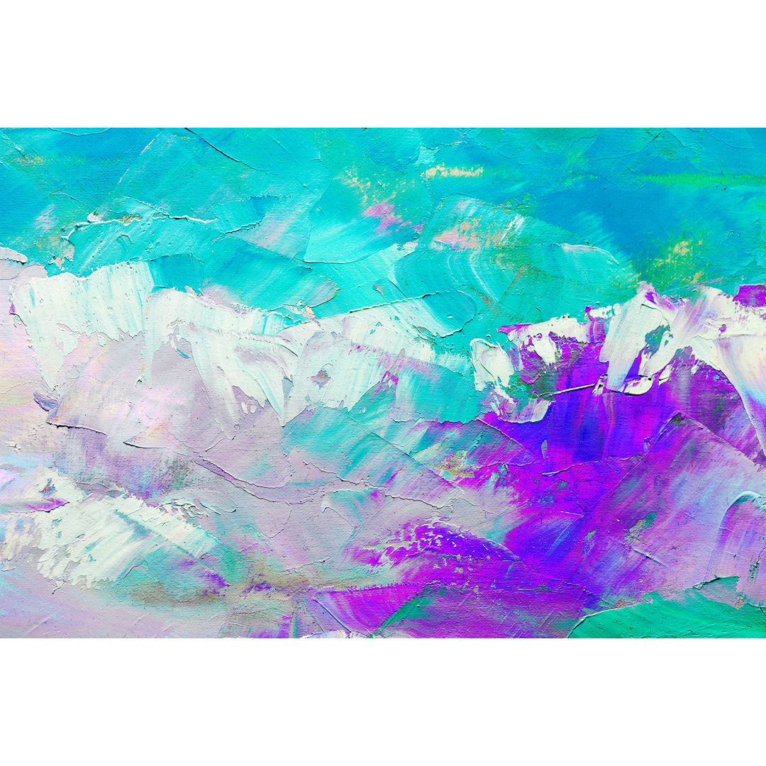 Abstract Oil Paint Texture On Canvas, Background by YakubovAlim - Wrapped Canvas Painting