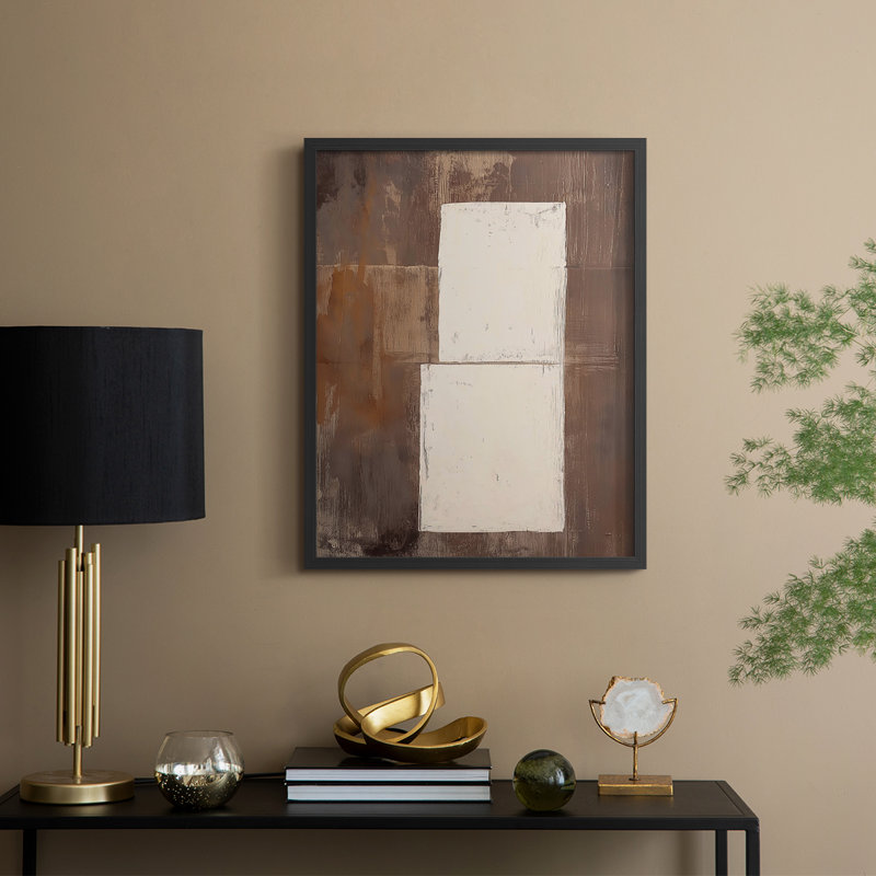 «Abstract CXL III», reproduction encadrée - prête à être accrochée , H 10 po x l 8 po, Noir