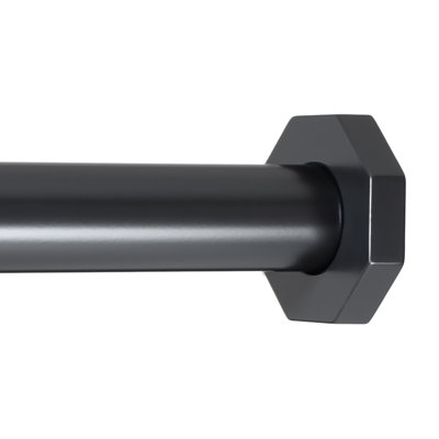 Tringle à rideaux Tension - Tringle hexagonale à ressort pour fenêtres ou douche