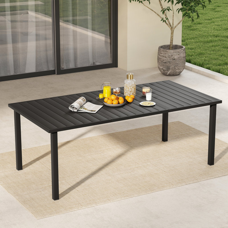 Table de salle à manger Messer Zestversa, H 28,3 po x l 78,8 po x P 39,4 po, Noir
