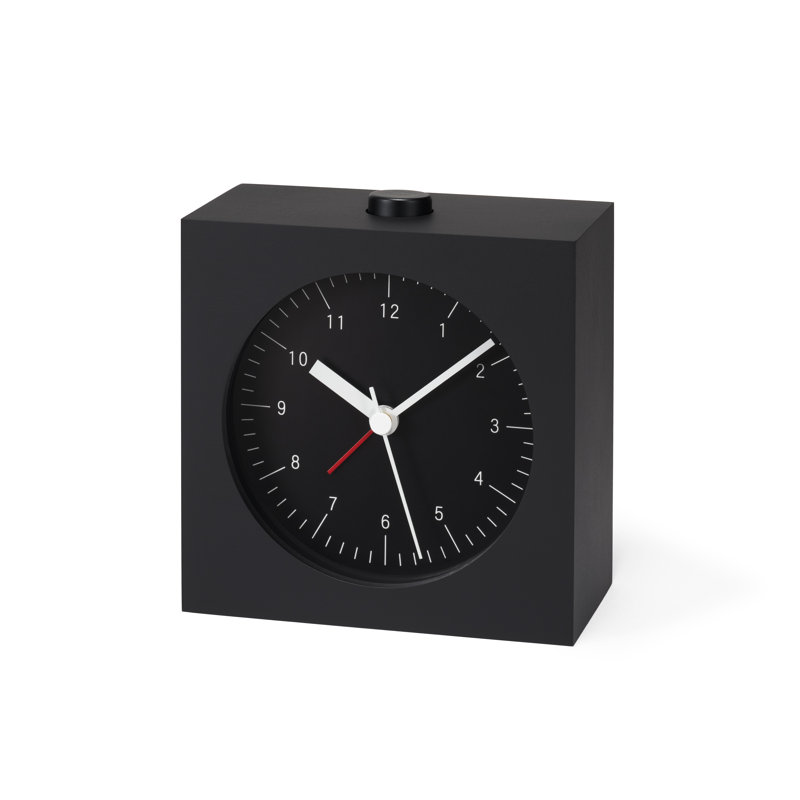 Tabletop Clock with Alarm, Black