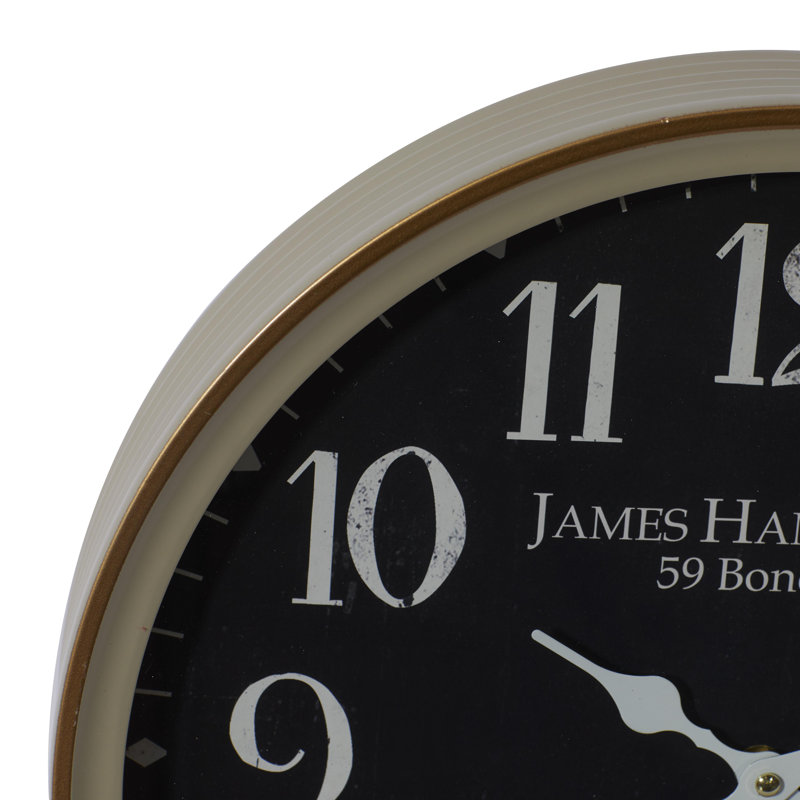 Adylene Metal Wall Clock, Medium, Gold