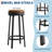 30" Swivel Bar Stools Set of 2/4 with Upholstered PU Leather Cushion, Backless Round-1144044594-1144044595