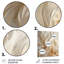 Blanc et or Champagne Flow IV - Champagne, art mural en métal-823537342