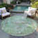 Machine Washable Indoor/Outdoor Xhevrie Aloe Rug