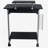 Compact Computer Cart With Storage, Espresso