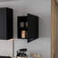 Armoire murale noire pour petits espaces - espace avec 1 porte pour tout décor-1523940446