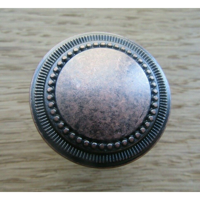 Clem 32mm Diameter Mushroom Knob, Antique Copper