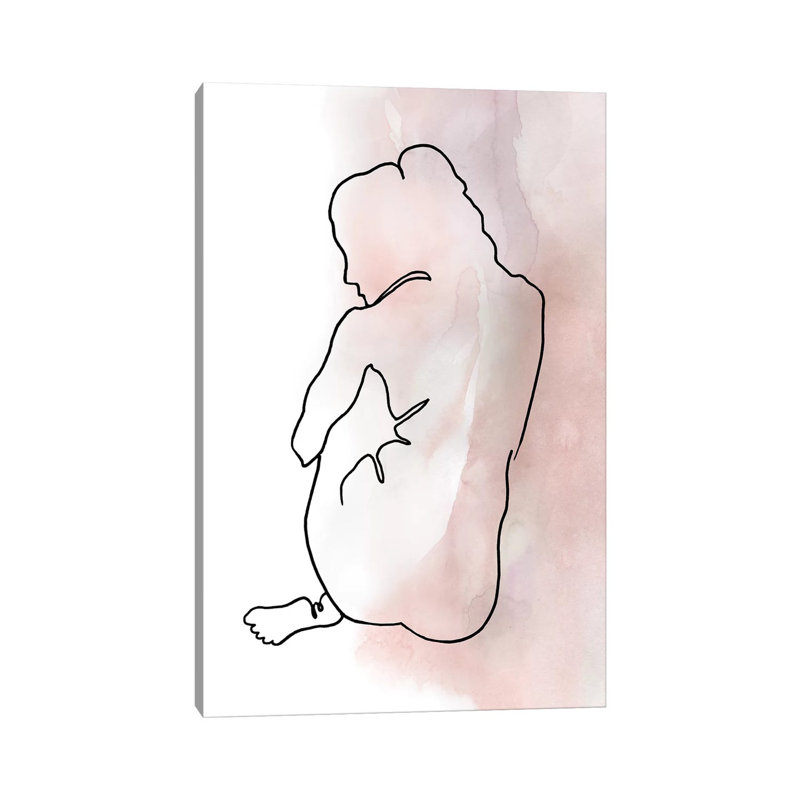 Figure Sketch III by Carol Robinson - Print on Canvas, Wrapped Canvas, 20.32 cm H x 30.48 cm W