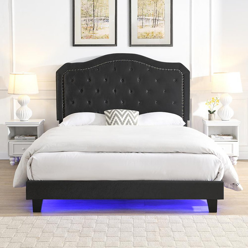 Queen Upholstered Platform Bed