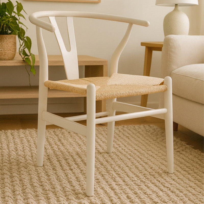 Lucette 45cm H Solid Wood Side Chair, White
